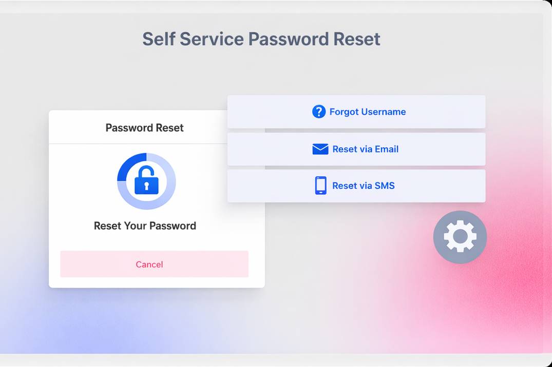 Password reset and recovery automation dashboard