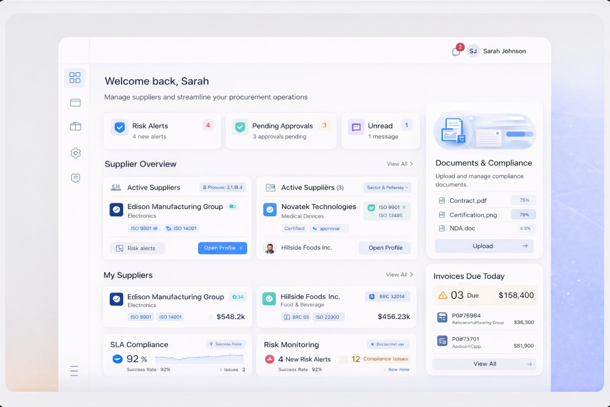 Booking Ninjas Supplier Portal Software Dashboard