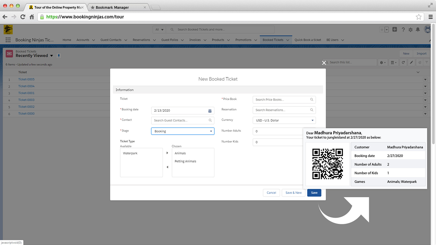Enterprise Event Ticketing System Interface