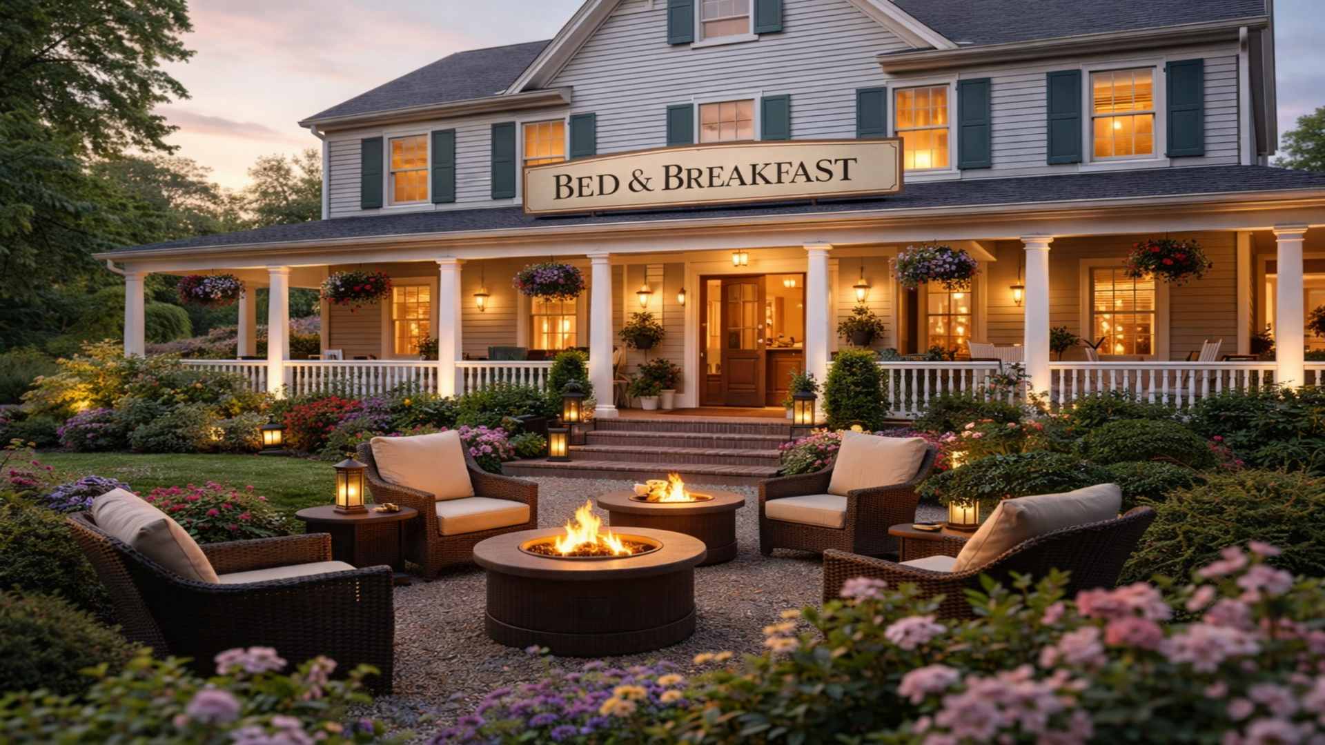 Bed and breakfast property management dashboard and guest experience