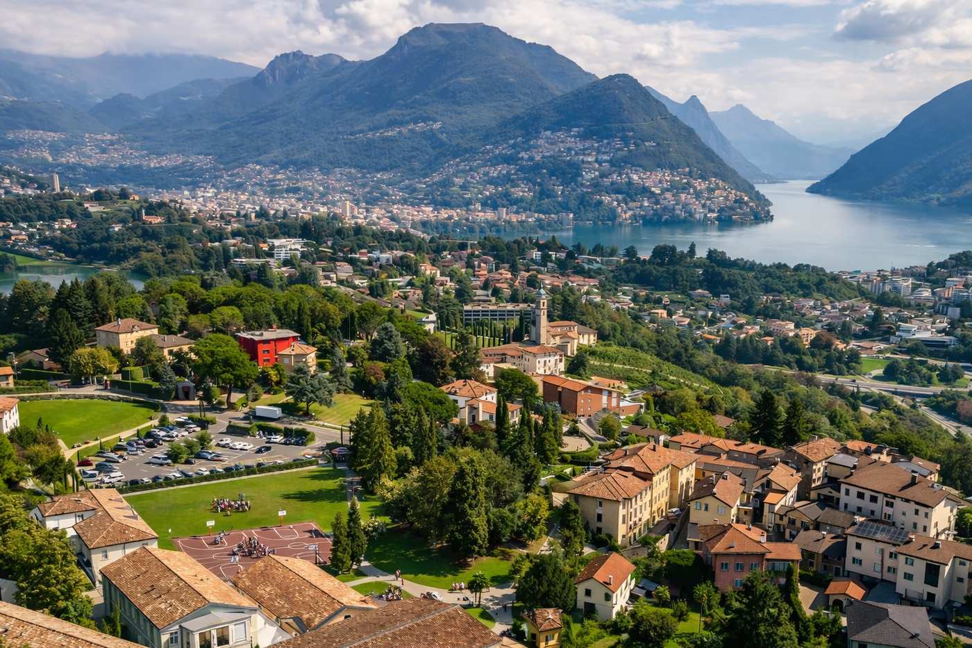 Boarding school campus with student housing and residential facilities