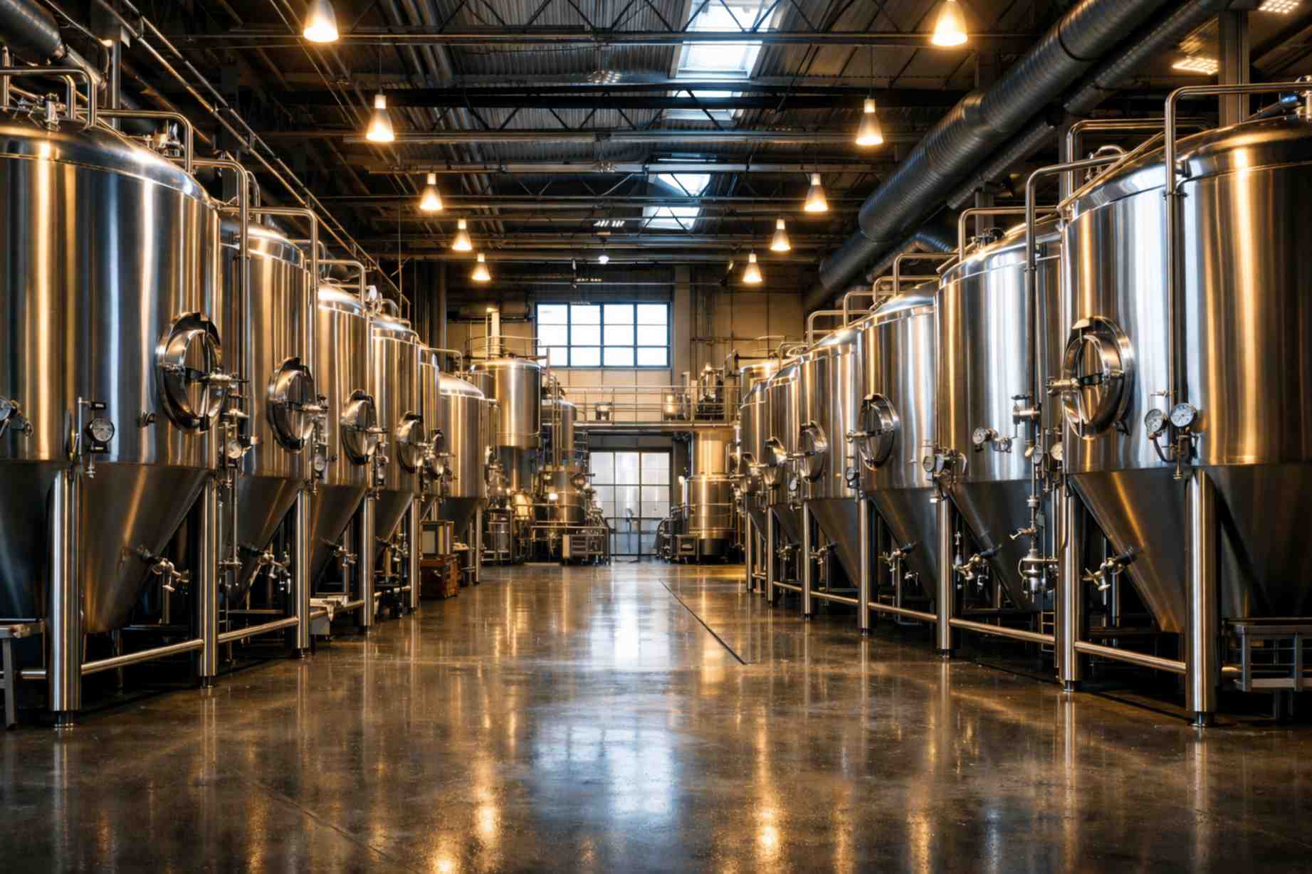 Brewery production and operations management software dashboard