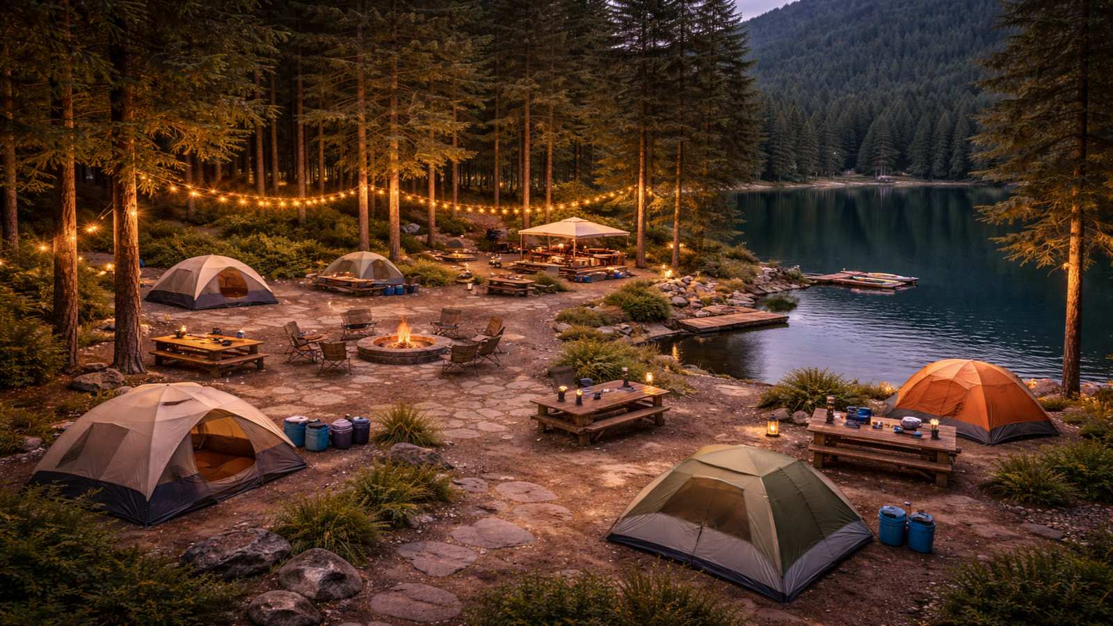 Campground and RV park management software dashboard and campsite overview