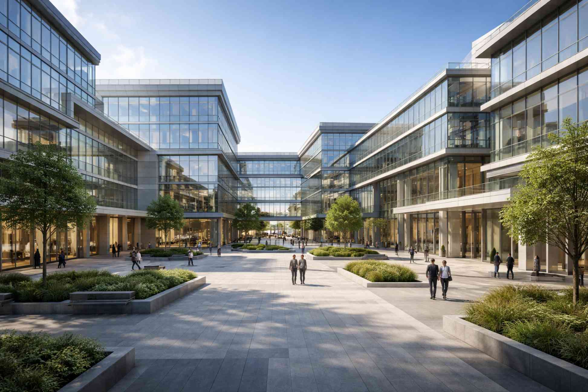 Commercial complex management software dashboard for multi-building operations