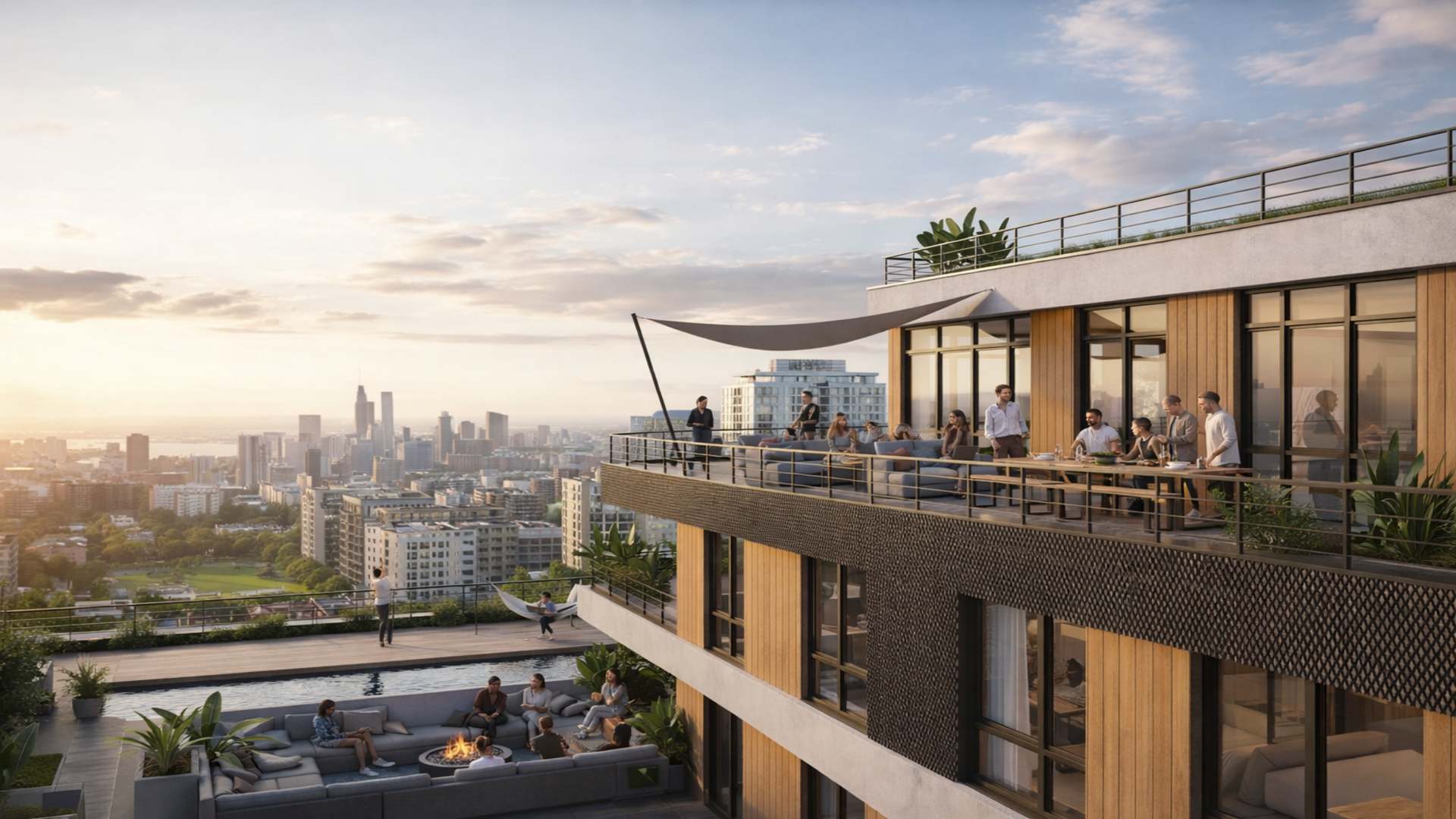 Co-living shared living space interior