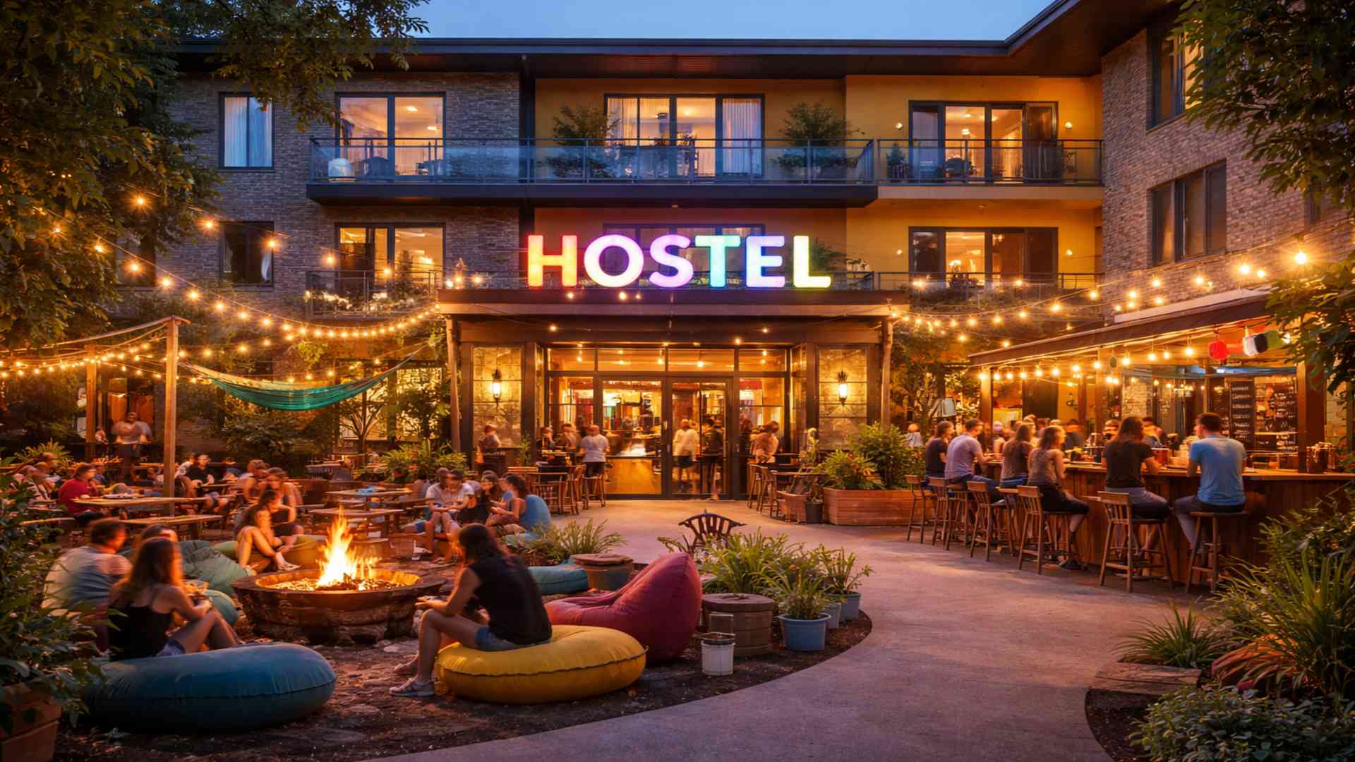 Hostel management software dashboard with dorms and shared rooms