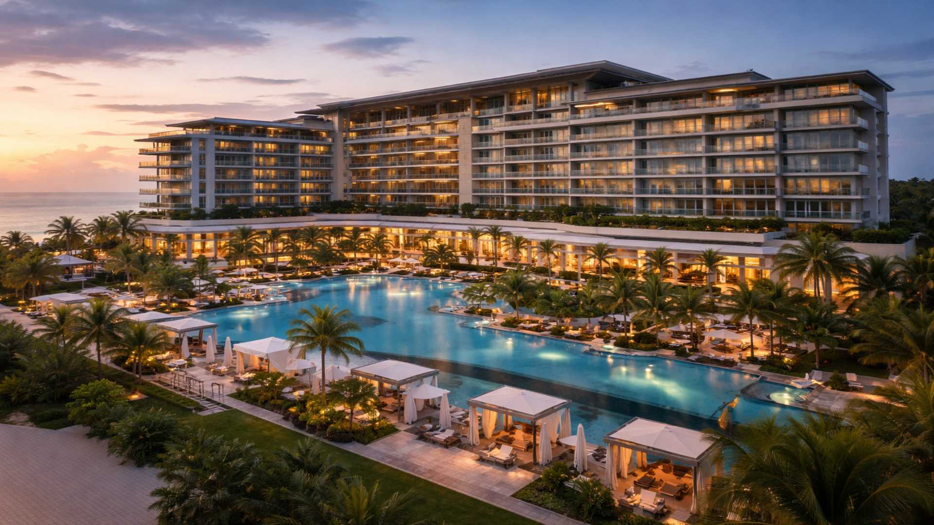 Modern hotel property managed with Salesforce-native hotel management software