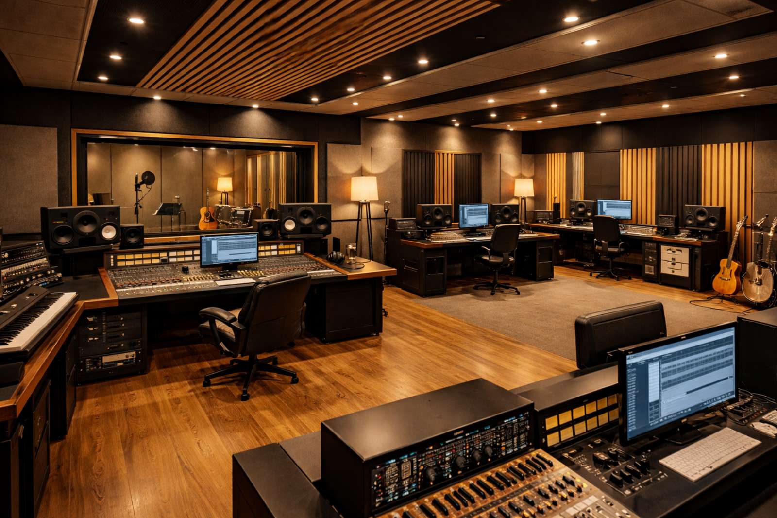 Music studio management software dashboard for session bookings and studio operations