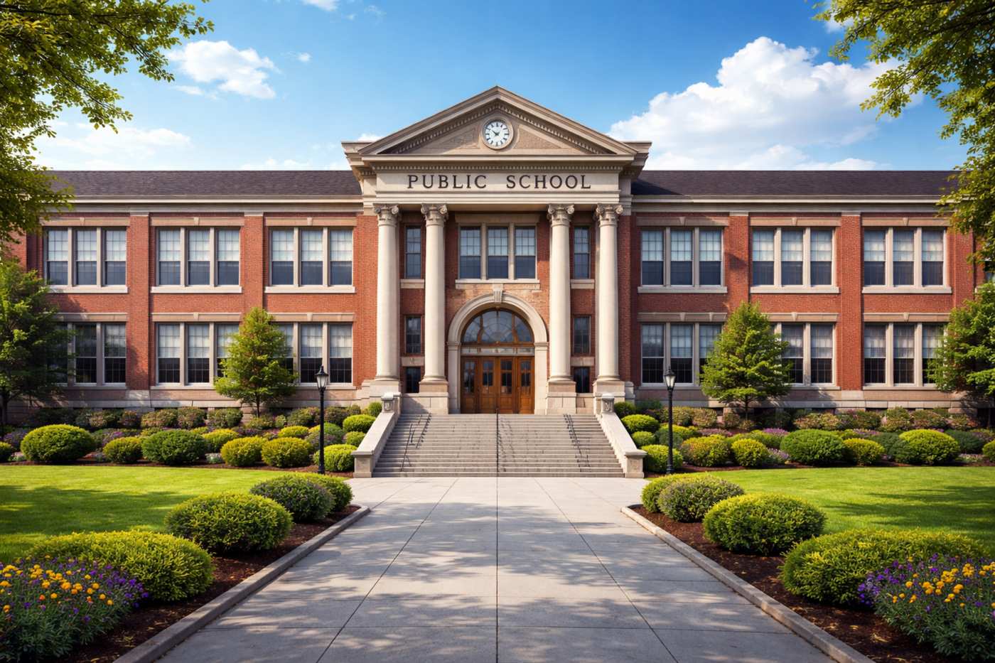 Public school campus managed with Salesforce-based school management software