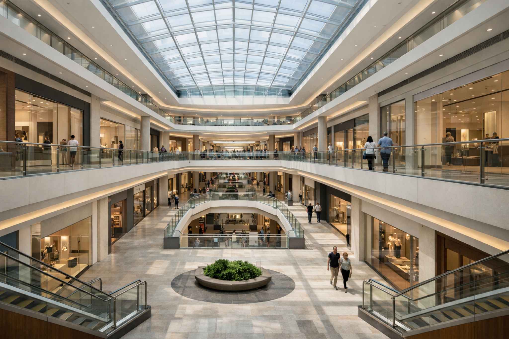 Shopping mall management software dashboard for tenants, leases, and operations