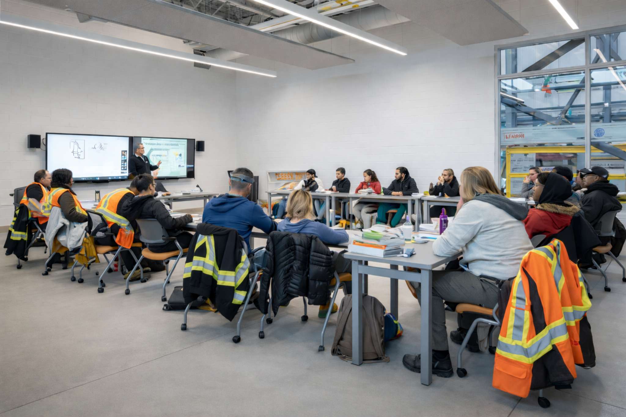 Modern professional training center with classrooms and facilities