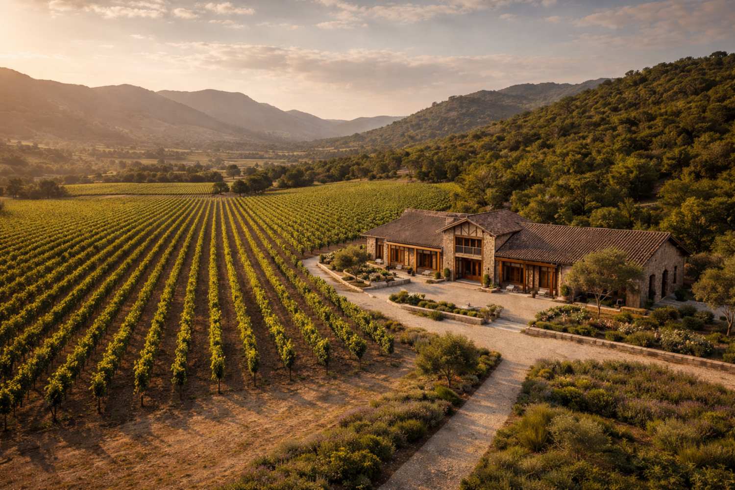 Winery management software dashboard for vineyard and production operations